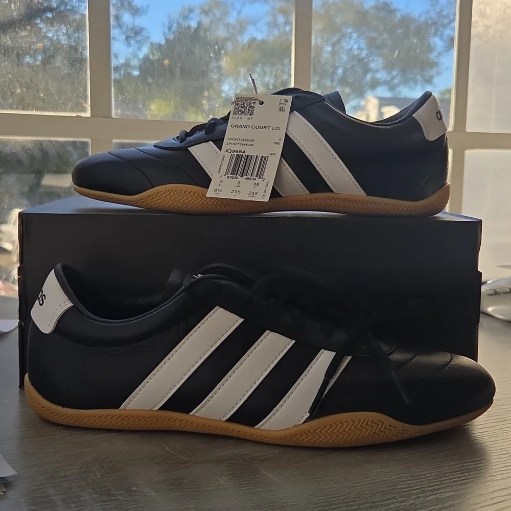 adidas Black and White Sneakers - Picture 2 of 9